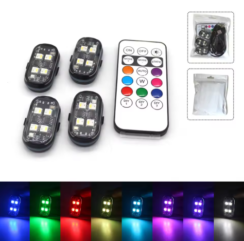 Wireless LED Strobe Lights Car Decor Atmosphere Light