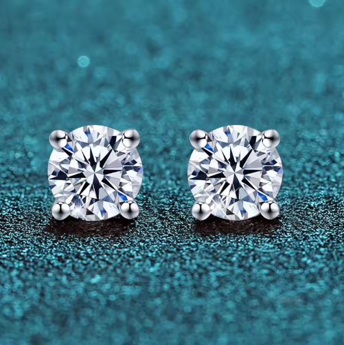 Moissanite Stud Earrings